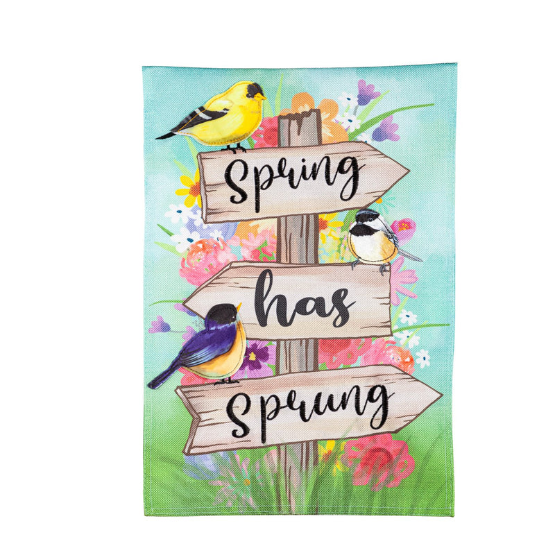 Spring Sign Burlap Garden Flag,14b11442