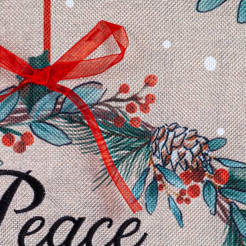 Chickadee Wreath Burlap Garden Flag,14b11621