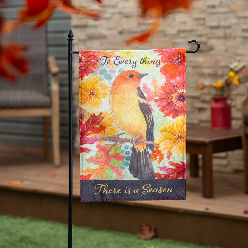 Changing Seasons Bird Burlap Garden Flag,14b11759