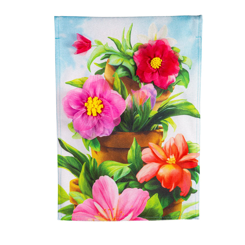 Beautiful Florals Burlap Garden Flag,14b11855