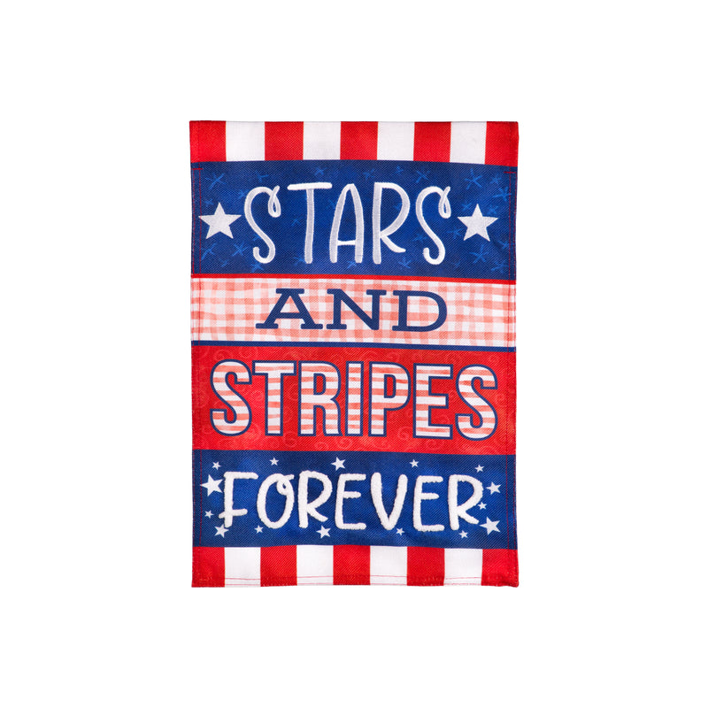 Stars and Stripes Forever Burlap Garden Flag,14b11857