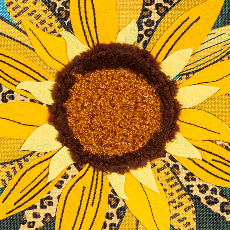 Welcome Friends Leopard Sunflower Burlap Garden Flag,14b11977