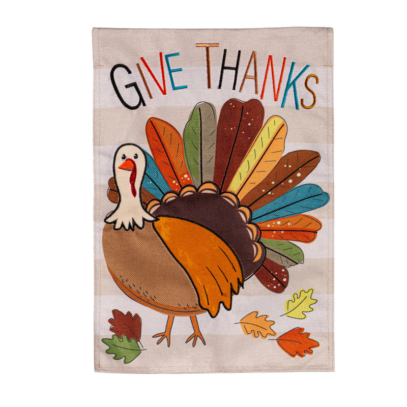 Tom Turkey Thanksgiving Burlap Garden Flag,14b11979