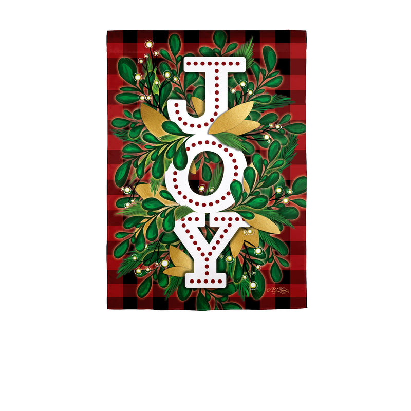 Holiday Joy Burlap Garden Flag,14b12406