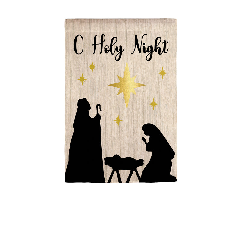 Nativity Silhouette Burlap Garden Flag,14b9385