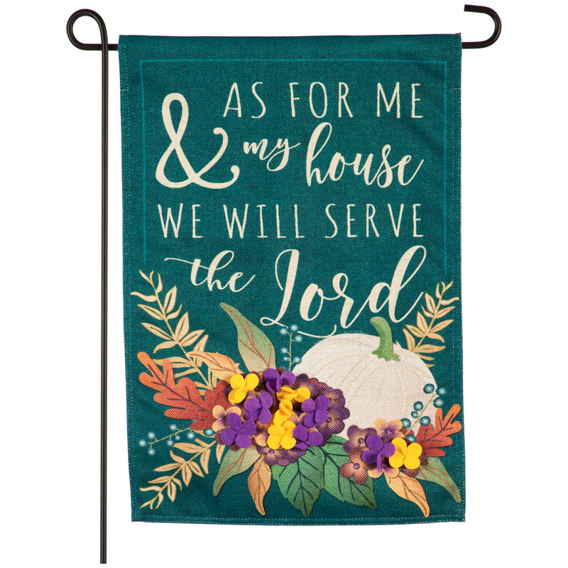 Autumn As for Me and My House Garden Burlap Flag,14b9421