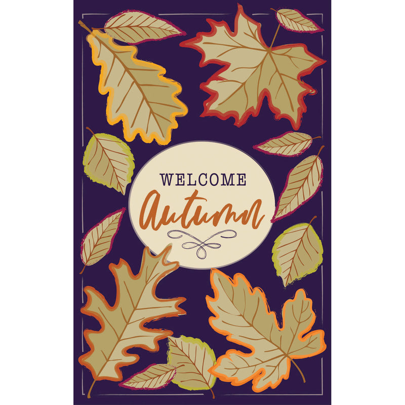 Autumn Burlap Leaves Garden Burlap Flag,14b9996