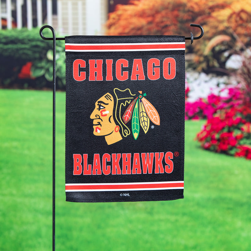 Embossed Suede Flag, GDN Size, Chicago Blackhawks,14es4355