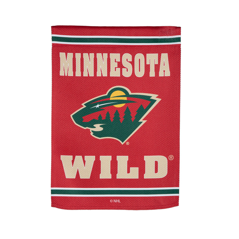 Embossed Suede Flag, GDN Size, Minnesota Wild,14es4363