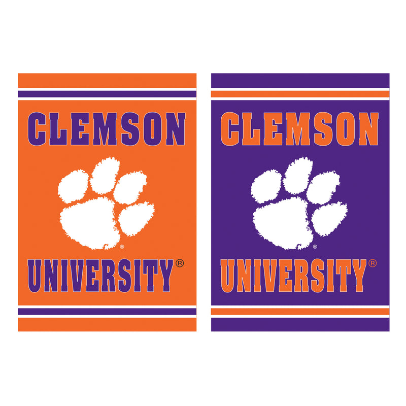 Embossed Suede Flag, GDN Size, Clemson University,14es912