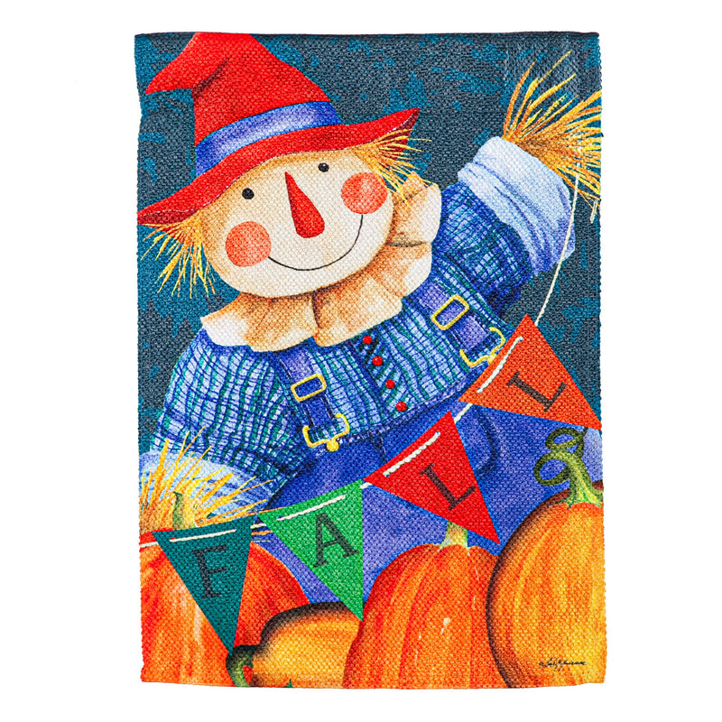 Fall Fella Scarecrow Garden Textured Suede Flag,14es9894