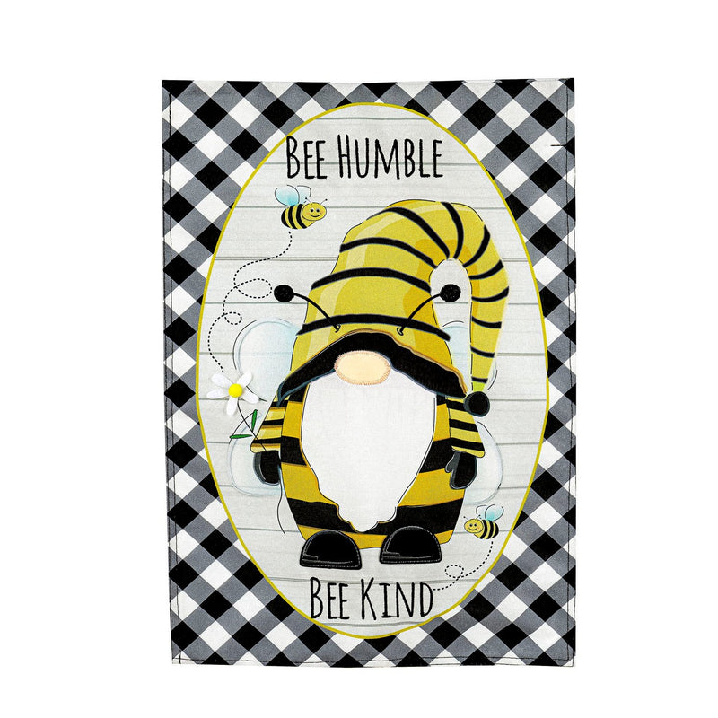 Bee Humble Bee Kind Gnome Garden Linen Flag,14l10343