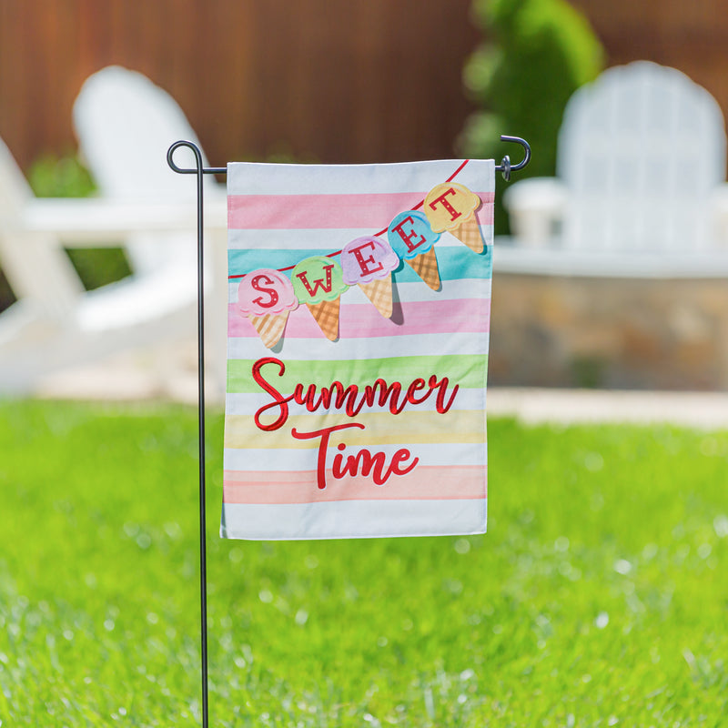 Sweet Summertime Icecream Garden Linen Flag,14l10398