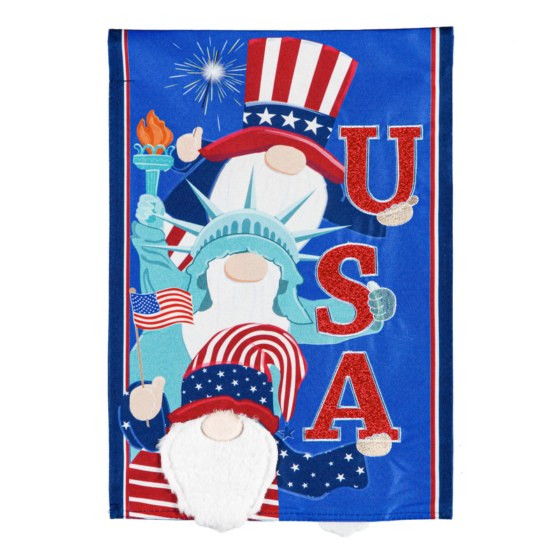 USA Gnomes Garden Linen Flag,14l10407