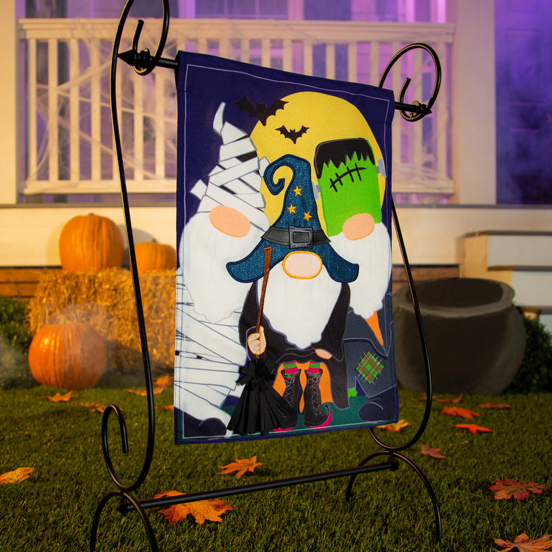 Trick or Treat Gnomes Garden Linen Flag,14l10499