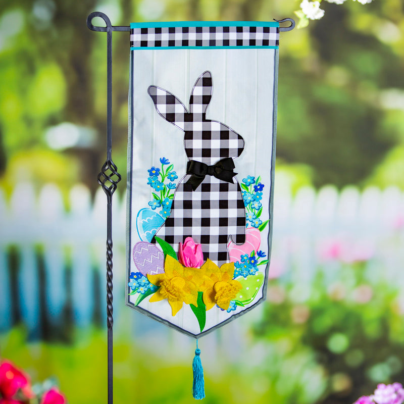 Gingham Easter Bunny Everlasting Impressions Textile Décor,14l10646xl