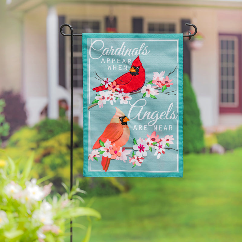 Angels are Near Garden Linen Flag,14l10737