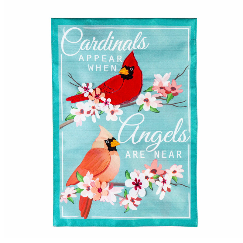 Angels are Near Garden Linen Flag,14l10737