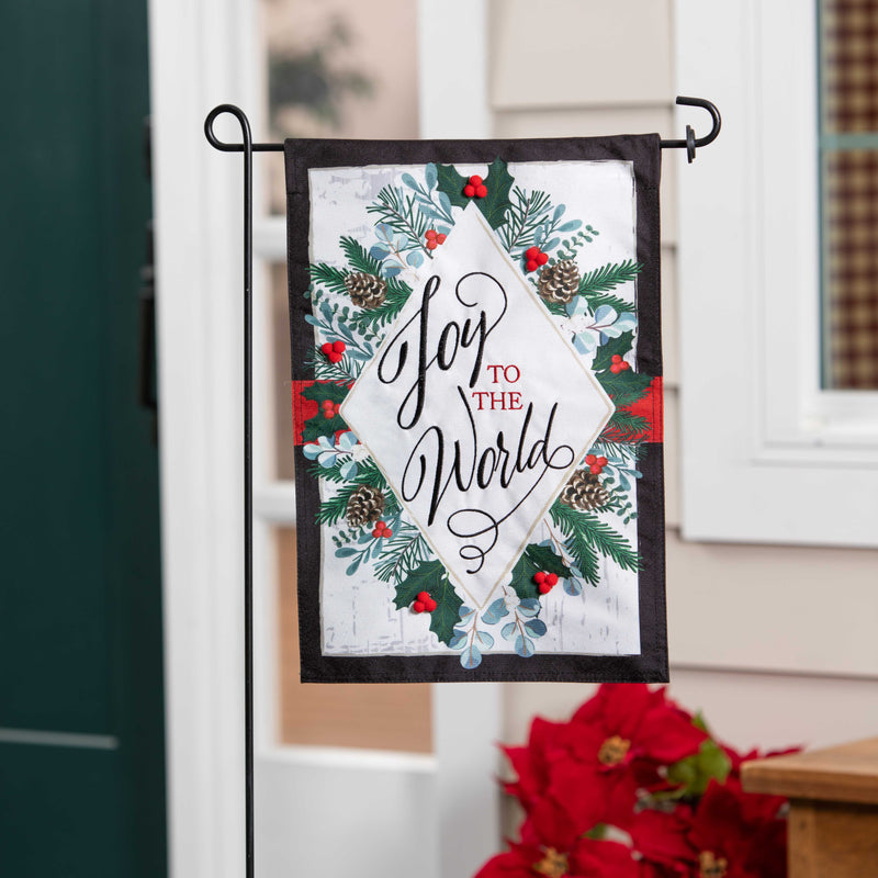 Joy to the World Linen Garden Flag,14l11240