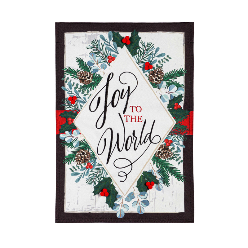 Joy to the World Linen Garden Flag,14l11240