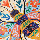 Patterned Bee Linen Garden Flag,14l11507