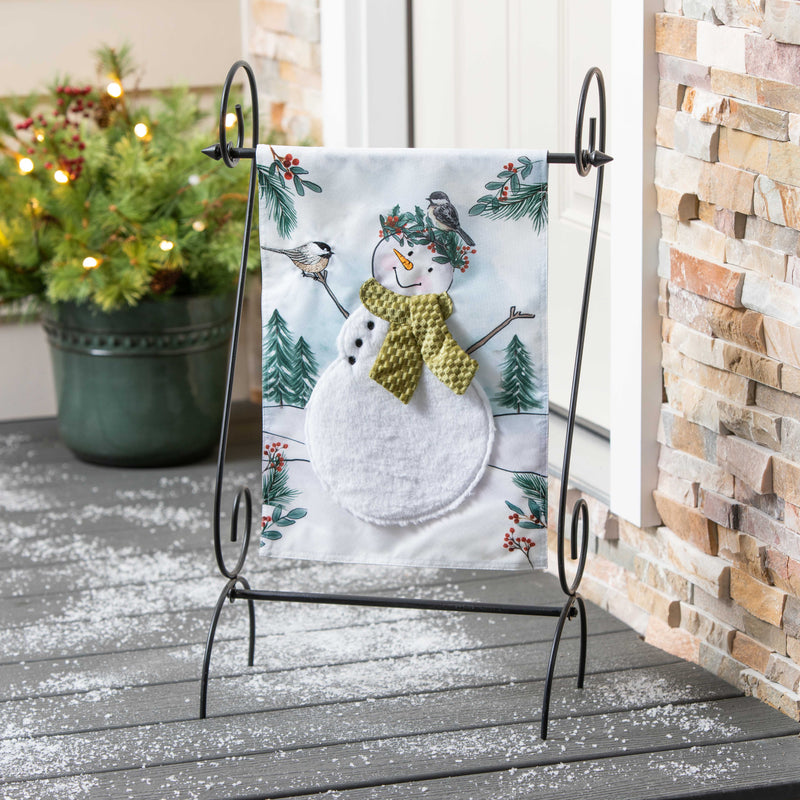 Snowman Linen Garden Flag,14l11625