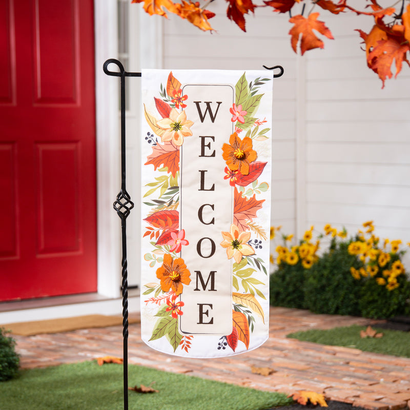 Autumn Floral Welcome Everlasting Impression Textile Décor,14l12040xl