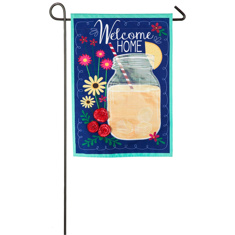 Welcome Home Garden Linen Flag,14l4845