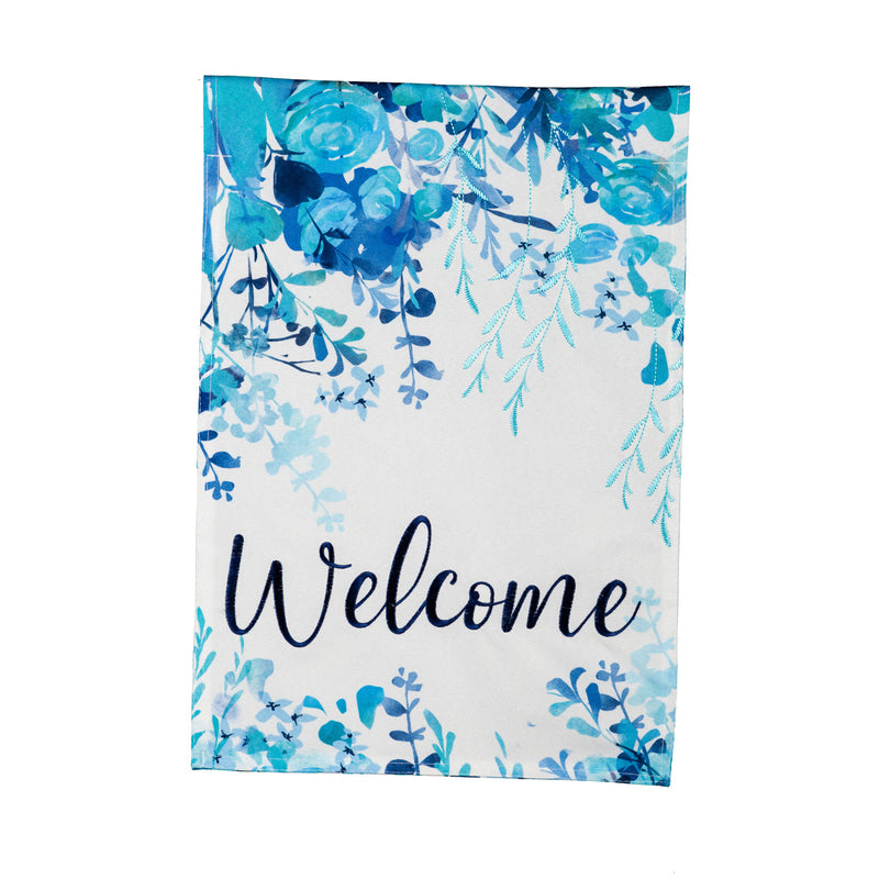 Oasis Blue Garden Linen Flag,14l7020b