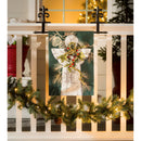 Woodgrain Angel Garden Linen Flag,14l9230