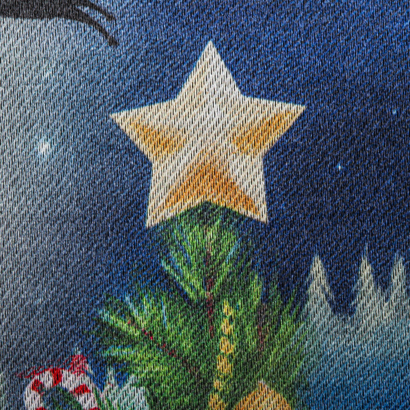 Santa's Sleigh on Christmas Garden Lustre Flag,14lu10593