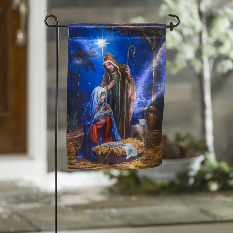 Holy Night Nativity Garden Lustre Flag,14lu10602