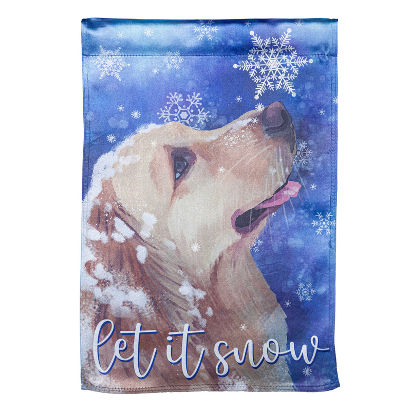 Let it Snow Lustre Garden Flag,14lu11164