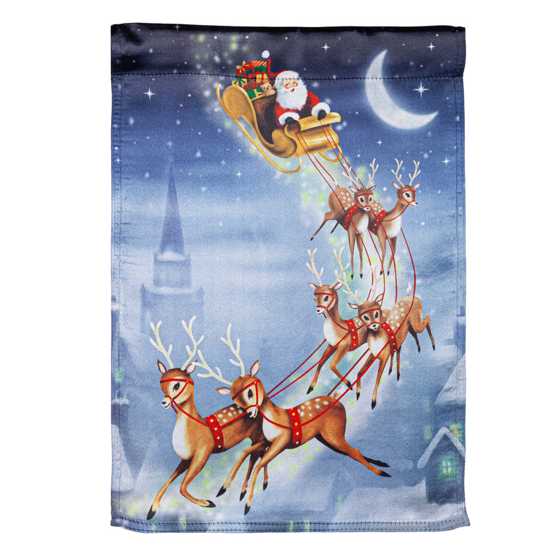 Santa Sleigh Lustre Garden Flag,14lu11166