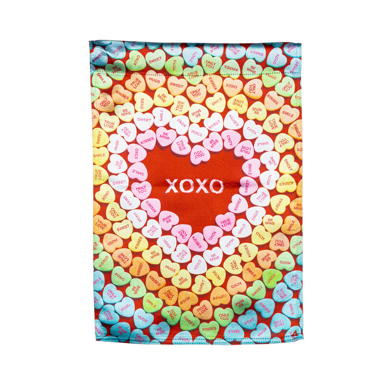 Heart and Candy Love Lustre Garden Flag,14lu11285