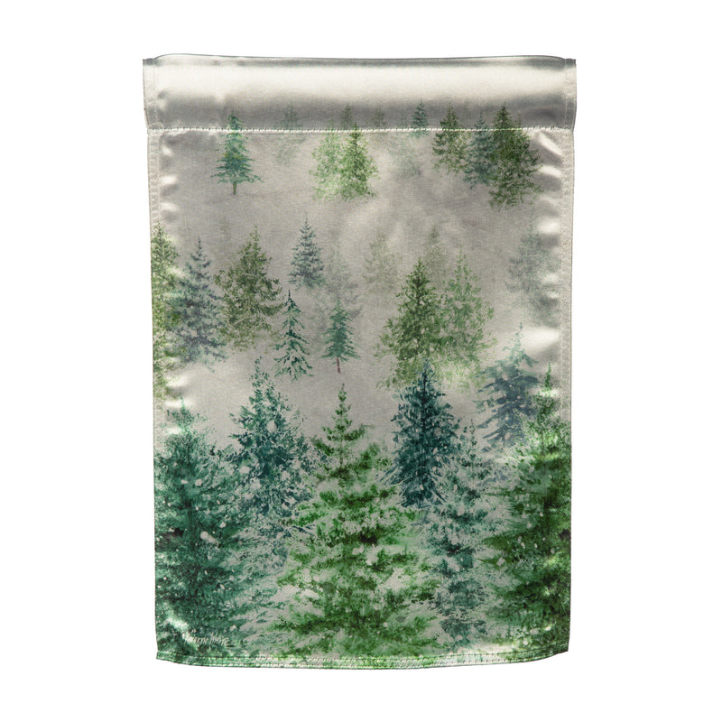 Snowy Forrest Lustre Garden Flag,14lu11323