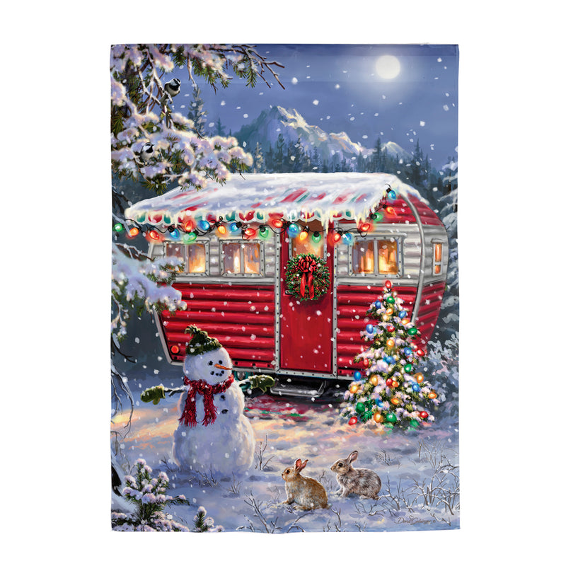 Christmas Camper Lustre Garden Flag,14lu12187