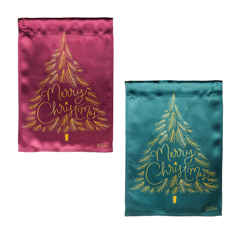 Trees Reversible Lustre Garden Flag,14lu12209fb