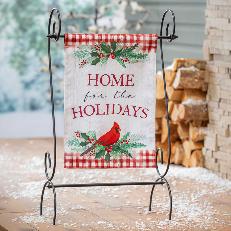 Holiday Cardinal Moire Garden Flag,14m11159