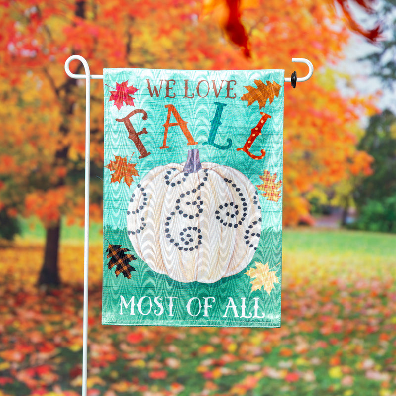 We Love Fall Most of All Moire Garden Flag,14m11886