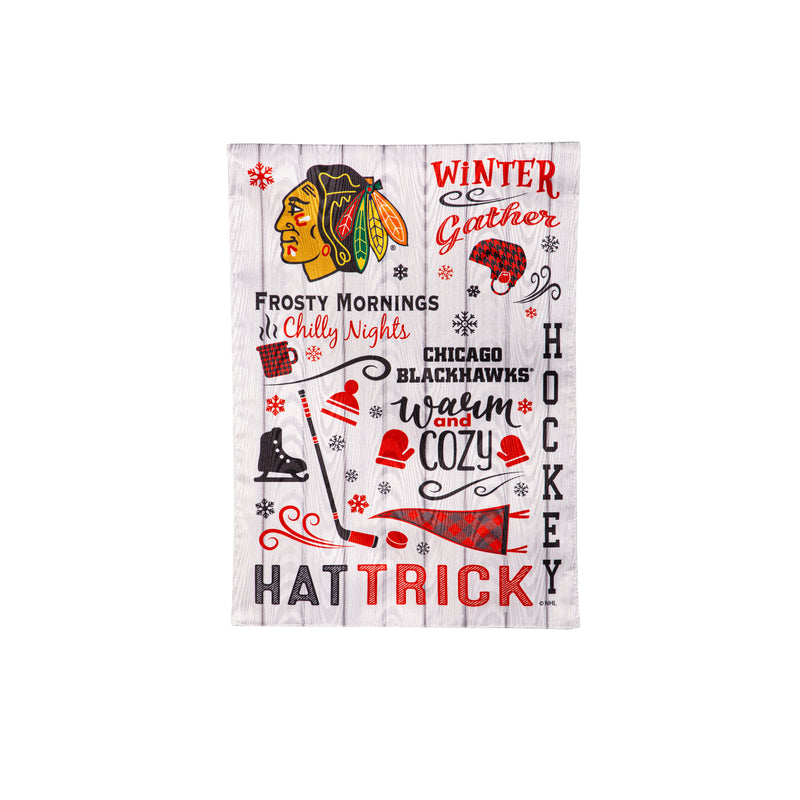 Chicago Blackhawks, Moire Flag, GDN, Fall Seasonal,14m4355