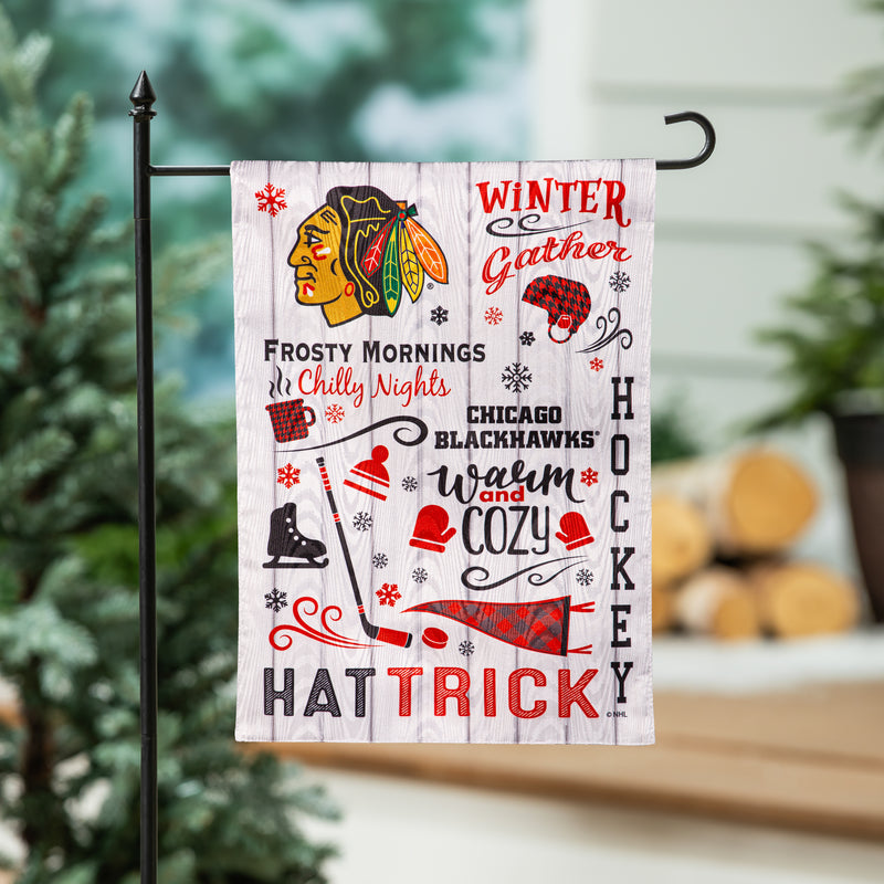 Chicago Blackhawks, Moire Flag, GDN, Fall Seasonal,14m4355