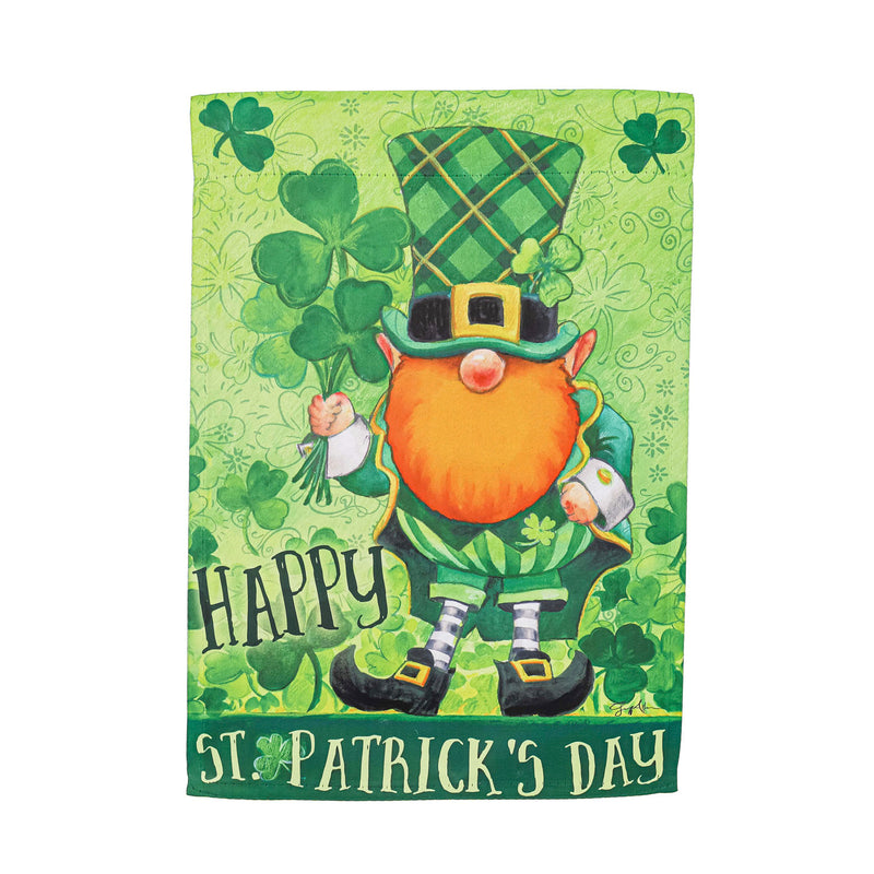 St. Patrick's Day Gnome Garden Suede Flag,14s10173