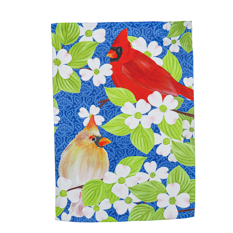 Cardinals in Love Garden Suede Flag,14s10239