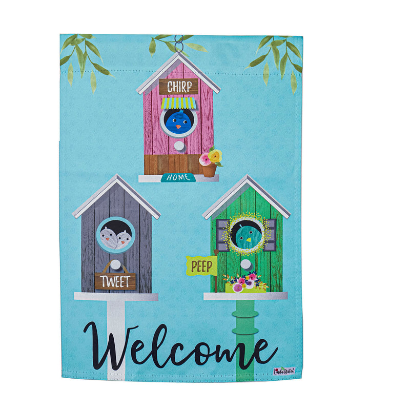 Birdhouse Friends Garden Suede Flag,14s10334