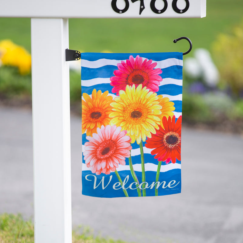 Spring Gerbera Bouquet Garden Suede Flag,14s10851