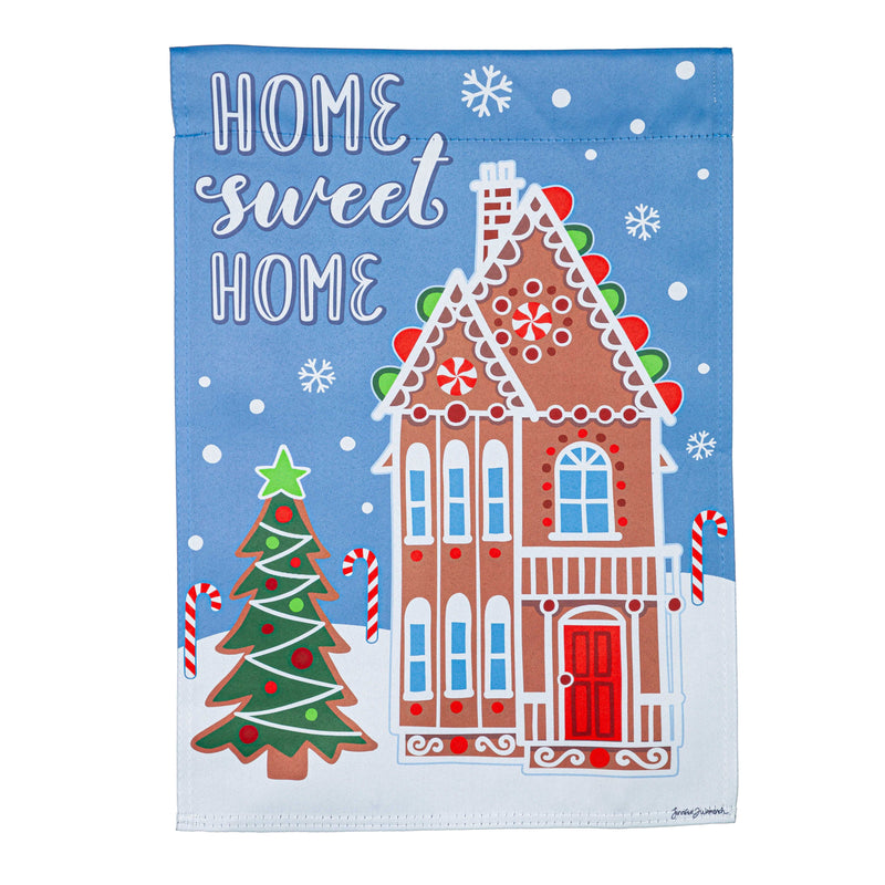 Gingerbread Home Suede Garden Flag,14s11125