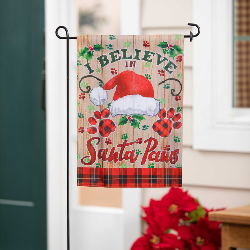 Santa Paws Suede Garden Flag,14s11135