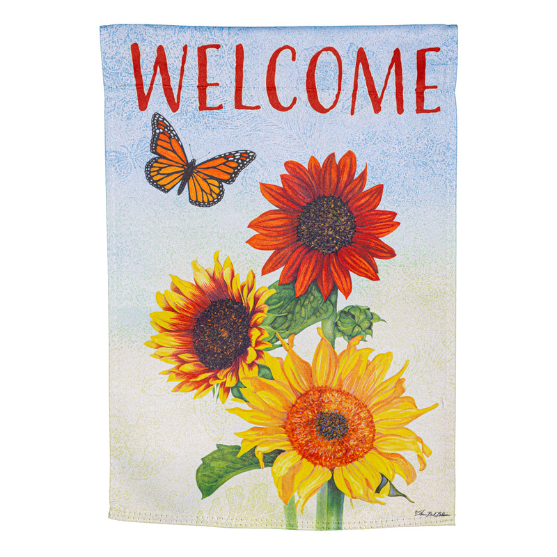 Sunflower Trio Suede Garden Flag,14s11258