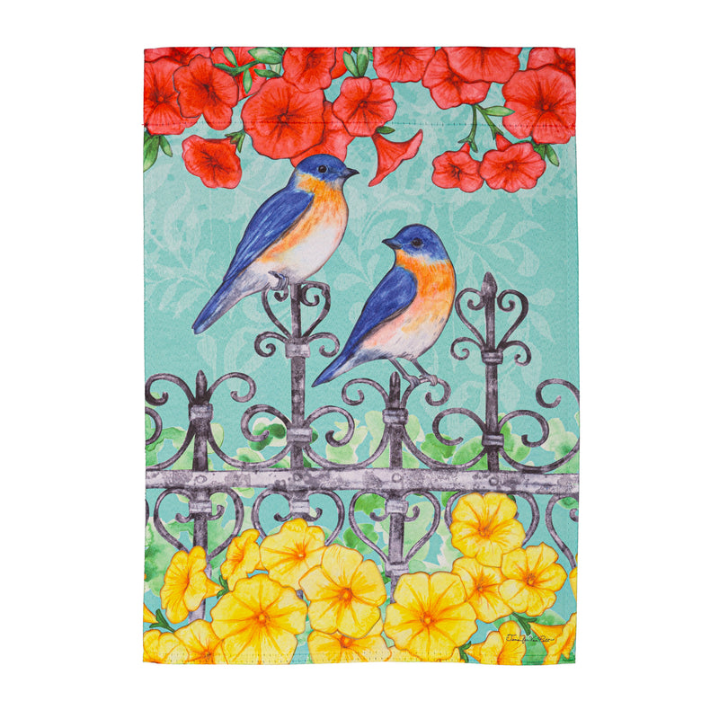 Two Birds in Spring Suede Garden Flag,14s11273